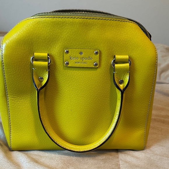 kate spade Handbags - kate spade bright yellow dome satchel with double handles